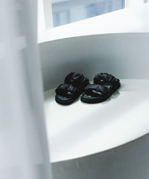 ＊＊RODE SKO / ロデスコ サンダル | ギャザースライドサンダル（BLACK）