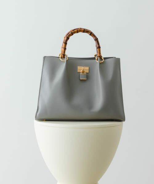 ＊＊RODE SKO / ロデスコ ハンドバッグ | バンブースクエアミドルバッグ（GRAY）