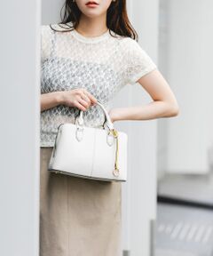 センターステッチハンドバッグ