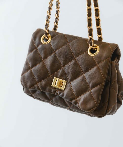 セール】 ヴィンテージライクキルティングチェーンバッグ
