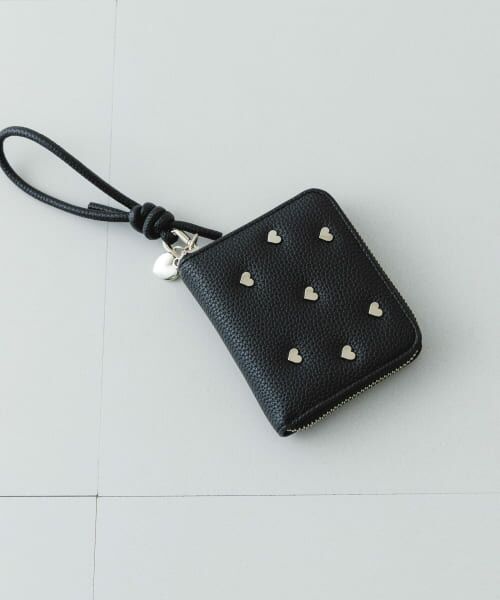 ＊＊RODE SKO / ロデスコ 財布・コインケース・マネークリップ | ハートスタッズ二つ折りミニ財布（BLACK）