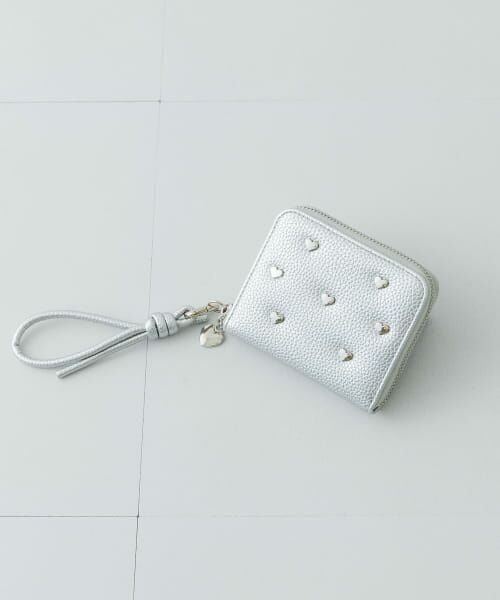 ＊＊RODE SKO / ロデスコ 財布・コインケース・マネークリップ | ハートスタッズ二つ折りミニ財布（SILVER）