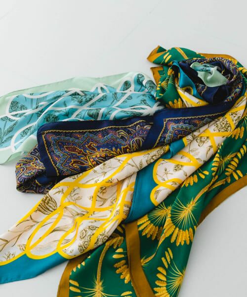 スカーフ　ritsukokarita 24SS chisaki チサキ リバーシブル スカーフ “Sumi” sumi-nk 2025aw