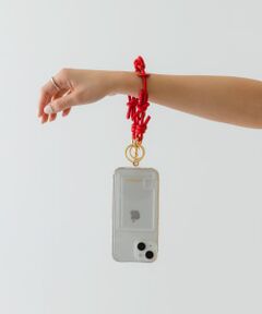 Hashibami　レザーリボンスマホハンドストラップ