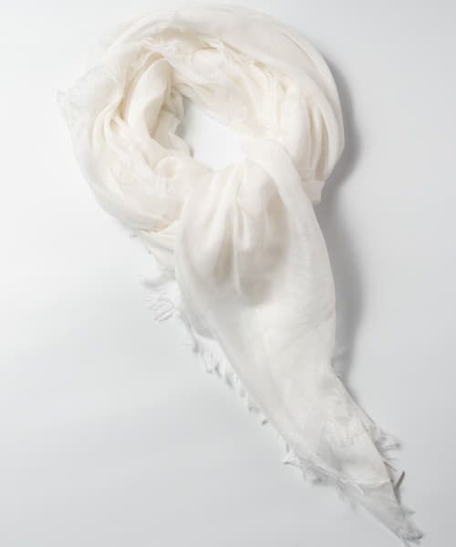 ＊＊RODE SKO / ロデスコ マフラー・ショール・スヌード・ストール | ASAUCE MELER　リネンモダールシルクメランジュソリッドストール（GardeniaWt）