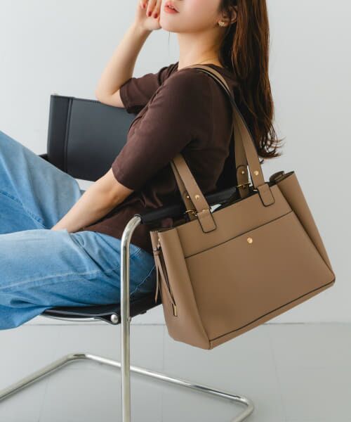 ＊＊RODE SKO / ロデスコ トートバッグ | サイドファスナー2WAYトートバッグ（BEIGE）