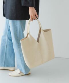 センターステッチVカットトートバッグ