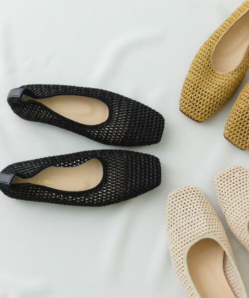 ブラック メッシュ フラットシューズ Senso メッシュ フラットシューズ | ブラック | FARFETCH JP