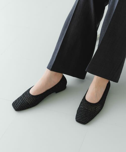 【slobe iena】bonitas メッシュフラットシューズ ブラック bonitas/ボニータス メッシュフラットシューズ（フラット