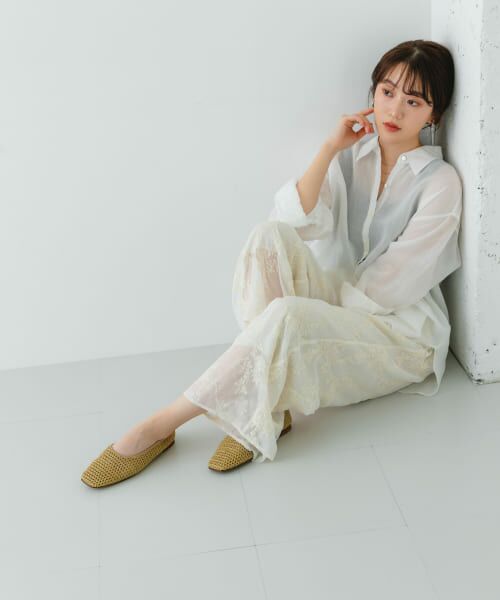 セール】 『MADE IN JAPAN』スクエアメッシュフラットシューズ