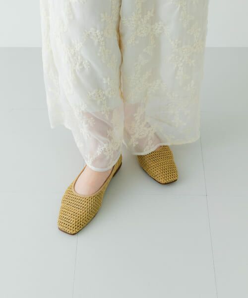 セール】 『MADE IN JAPAN』スクエアメッシュフラットシューズ