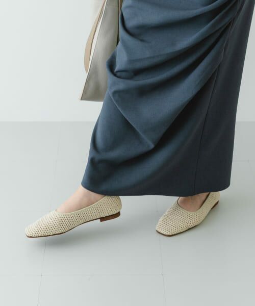 セール】 『MADE IN JAPAN』スクエアメッシュフラットシューズ