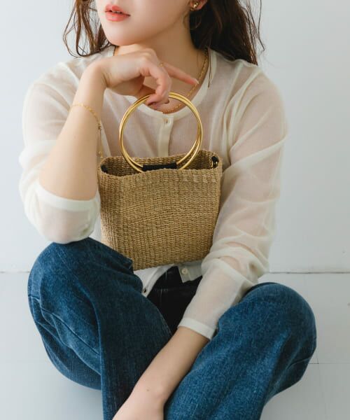 ＊＊RODE SKO / ロデスコ ハンドバッグ | COTTO　リング雑材バッグ（NATURAL）