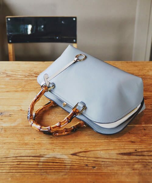 ＊＊RODE SKO / ロデスコ ハンドバッグ | バンブー風ヨコナガバッグ（GRAY）