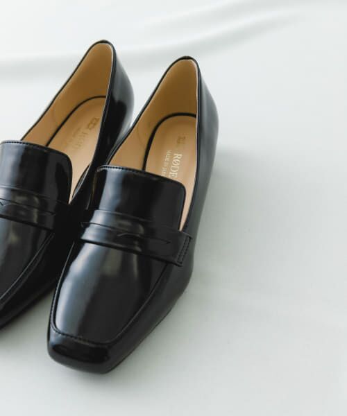 黒 レザー ローファー 約3cmヒール 黒 レザー ローファー 約3cmヒール 黒 レザー ローファー 約3cm