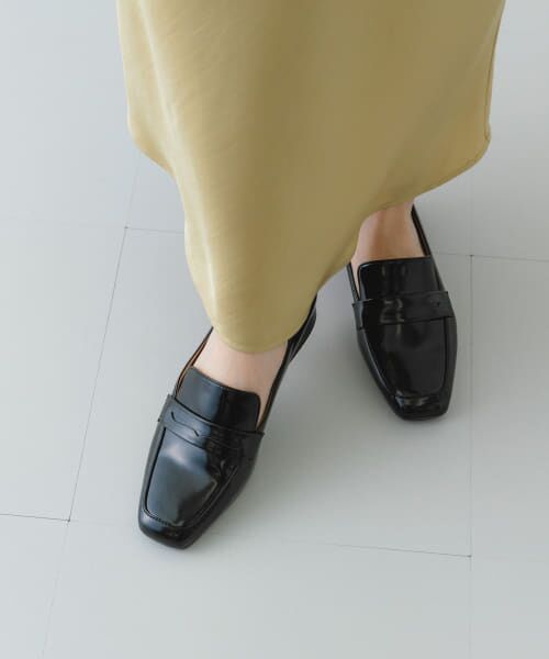 黒 レザー ローファー 約3cmヒール 黒 レザー ローファー 約3cmヒール 黒 レザー ローファー 約3cm