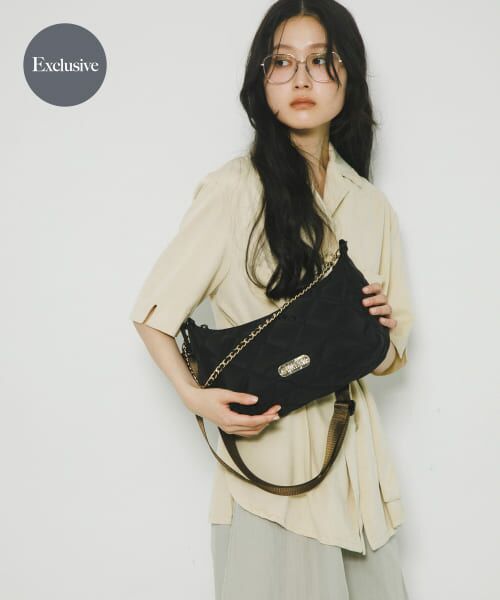 ＊＊RODE SKO / ロデスコ ハンドバッグ | 『別注』OUTDOOR PRODUCTS×hun RODE SKO　QuiltingChainBag（BLACK）