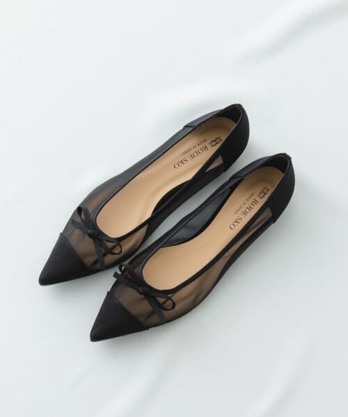 ＊＊RODE SKO / ロデスコ バレエシューズ | 『MADE IN JAPAN』ポインテッドシアーフラットシューズ（BLACK）