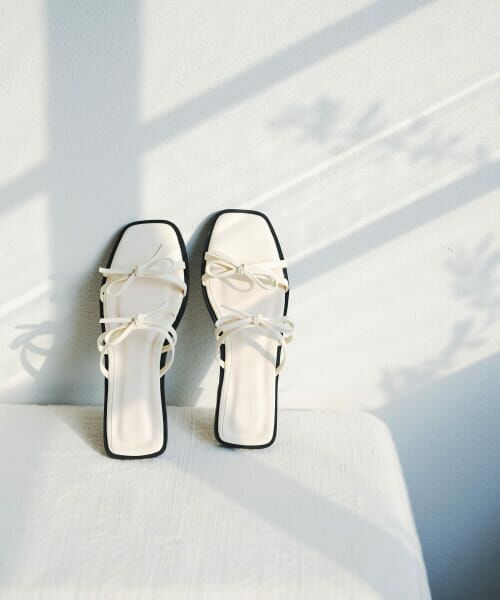 ＊＊RODE SKO / ロデスコ サンダル | 『MADE IN JAPAN』ダブルリボンフラットサンダル（MILK）