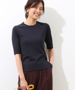 【50TH SPECIAL COLLECTION 辻直子監修】ストレッチ5分袖プルオーバー