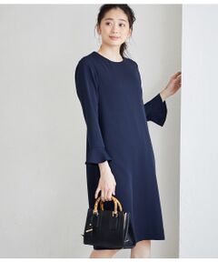 【WEB限定】【SS/S/Lサイズあり】【結婚式にも】ドビークロスAラインワンピース