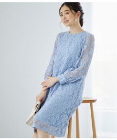 【WEB限定】【SS/S/Lサイズあり】【結婚式にも】レースワンピース