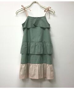 【神山まりあ×ROPE'】キッズ配色ティアードワンピース