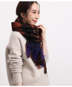 【ドラマ着用】【19AW】ウールチェック大判ストール