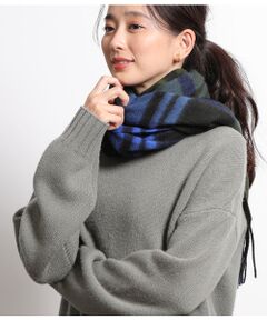 【ドラマ着用】【19AW】ウールチェック大判ストール