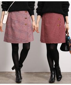 【19AW】【SS/Sサイズあり】ウールリバーシブルチェックミニスカート