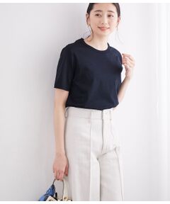 【洗える】【おうち服】コットンスムース半袖Ｔシャツ