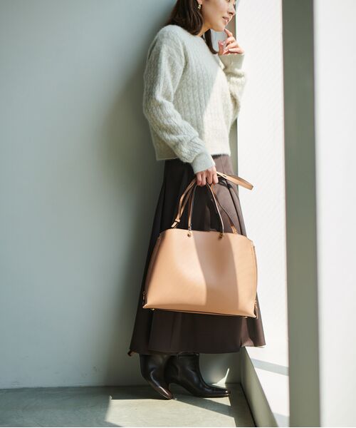 E'POR】Y BAG Medium+ サイドジップトートバッグ エムプラス