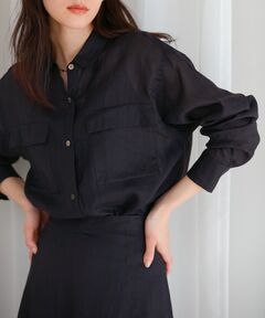 【洗える】ラミーフラップポケットシアーシャツ/一部カラーセットアップ対応
