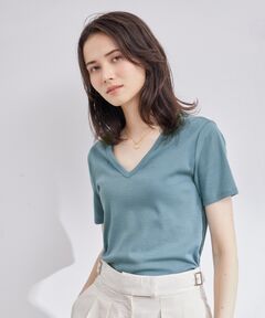 【PETIT BATEAU（プチバトー）×ROPE'】VネックTEE