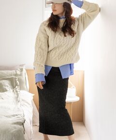 【高評価】【神崎恵さんコラボ】フクレジャカードストレッチタイトスカート