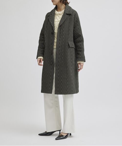 ROPE' / ロペ ノーカラージャケット | 【COOHEM】HERRINGBONE TWEED COAT | 詳細1