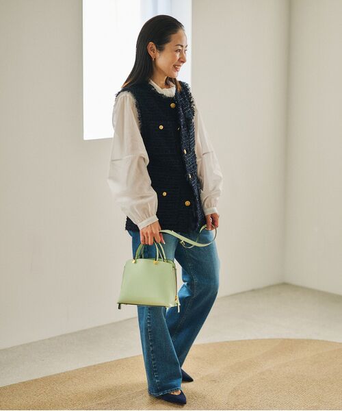 E'POR】【A4対応】 Y BAG shoulder（サイドジップショルダー