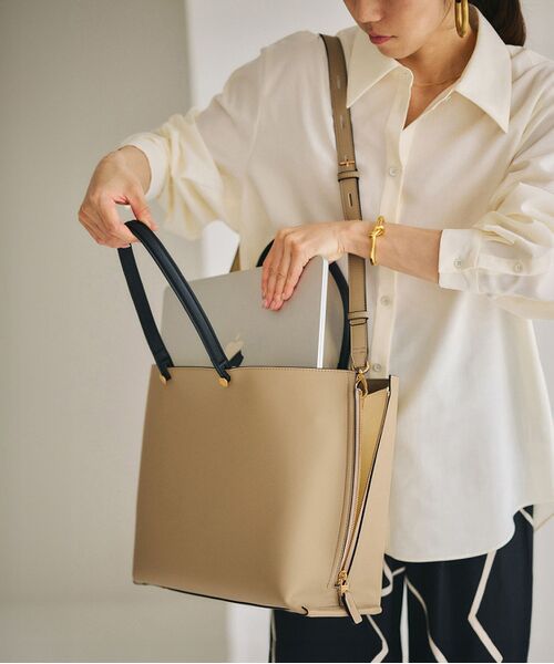 ROPE'/ロペ 【E'POR】Y BAG Wide【通勤】【A4対応】【雑誌掲載】【25SS】 ベージュ(27) F ROPE'/ロペ 【E'POR】Y BAG Wide【通勤】【A4対応】【雑誌掲載】【25SS】 ベージュ(27) F