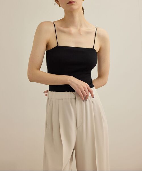 ROPE'/ロペ 【洗える】カップ付きオーガニックコットンキャミソール ブラック(01) F ROPE'/ロペ 【洗える】カップ付きオーガニックコットンキャミソール ブラック(01) F