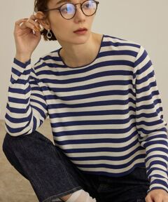 plantation トップス青 Plantation 「Plantation」 7分袖ブラウス M size ライトブルー