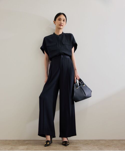 ブラウス シャツ 「洗える・カセット服」バックサテンフラップブラウス/お仕事・通勤・セットアップ対応「ドラマ着用」 レディース 洗える・カセット服】バックサテンフラップブラウス/お仕事