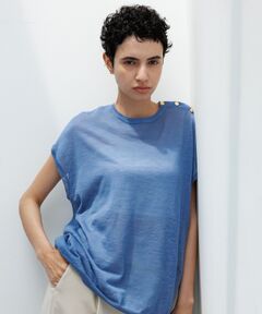 ROPE' / ロペ ラミー フレンチスリーブプルオーバー/サマーニット ROPE' ニット セーター ラミー フレンチスリーブプルオーバー