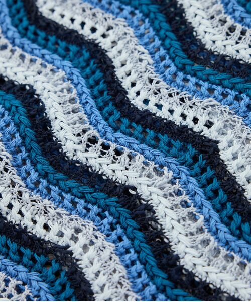 セール】 【COOHEM（コーヘン）】ZIGZAG SUKASHI KNIT PULLOVER