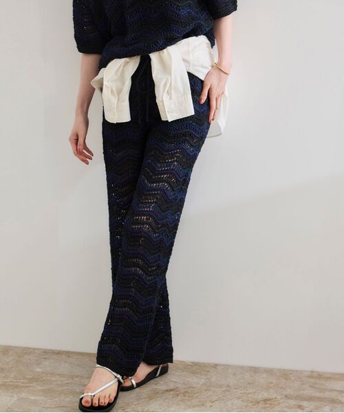 【在庫僅少】 COOHEM（コーヘン）】ZIGZAG PANTS【WEB・一部店舗 KNIT SUKASHI アイドル