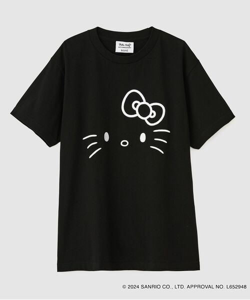 ROPE'/ロペ 【一部店舗限定】HELLO KITTY Tシャツ ブラック(01) S ROPE'/ロペ 【一部店舗限定】HELLO KITTY Tシャツ ブラック(01) S