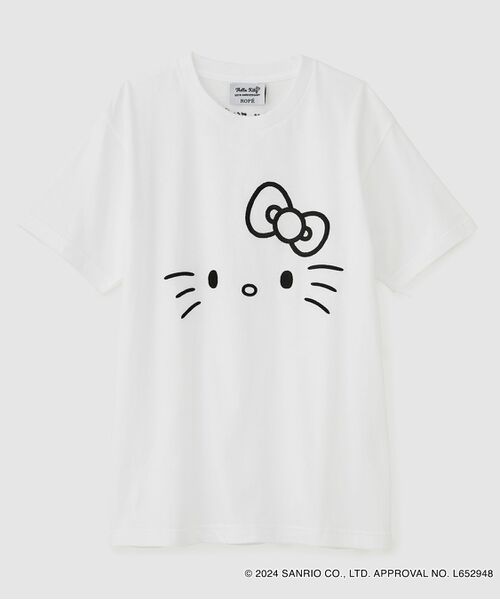 ROPE'/ロペ 【一部店舗限定】HELLO KITTY Tシャツ ホワイト(10) M ROPE'/ロペ 【一部店舗限定】HELLO KITTY Tシャツ ホワイト(10) M