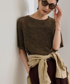 ROPE' / ロペ 幾何柄ジャカード半袖ニット 幾何柄ジャカード半袖ニット | ロペ(ROPE') | マルイウェブチャネル