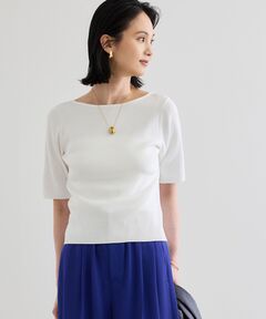 ROPE ロペ リブ編み 長袖 ニット セーター M クリーム ROPÉ(ロペ) / ウールカシミヤスパンコールニット (トップス
