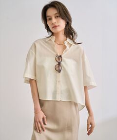 ROPE'｜シアークロップドポロニット/洗える | Rakuten Fashion