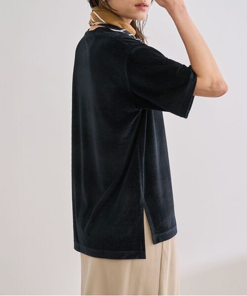 ROPE' / ロペ 【洗える】シアーベロアTシャツ 洗える】シアーベロアTシャツ（Tシャツ/カットソー）｜ROPE